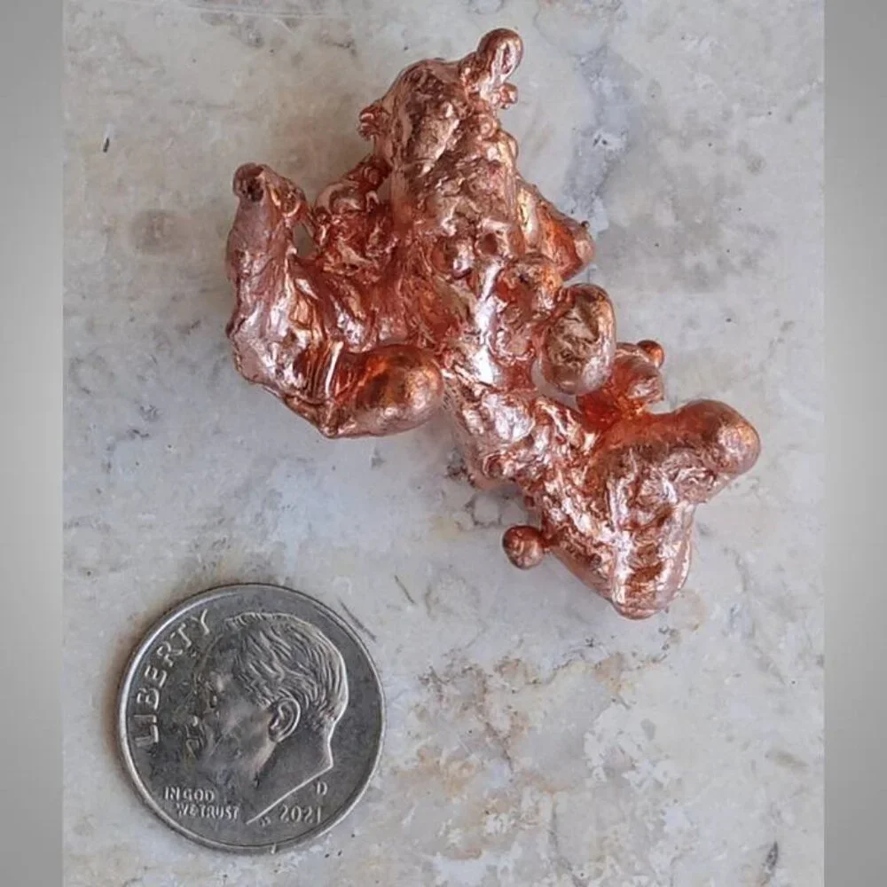COPPER mineral nugget 03 GOOD LUCK money
